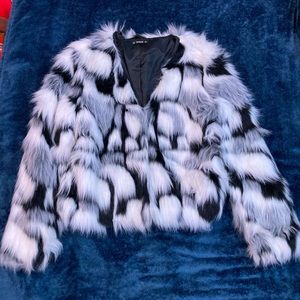 SHEIN fur coat